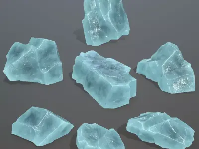 Rock Set 11 Low-poly 3D model