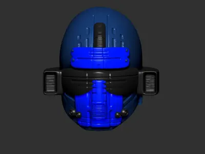 helmet high poly sculpt 3d printable ver 7 3D model 3D model 151