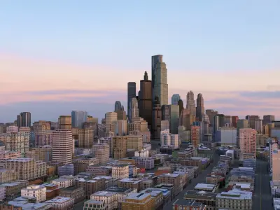 City 56 Low-poly 3D model