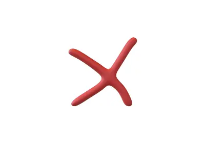 Suzhou Numerals Four V1 002 Low-poly 3D model