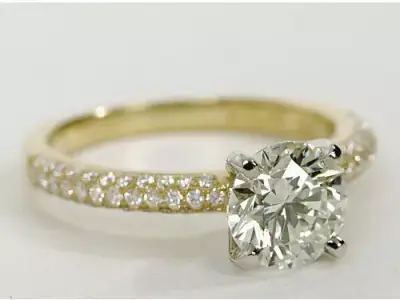 Round diamond Ring 3D print model