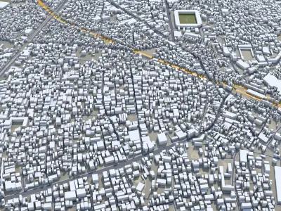 Siliguri West Bengal India 15km AI Low-poly 3D model