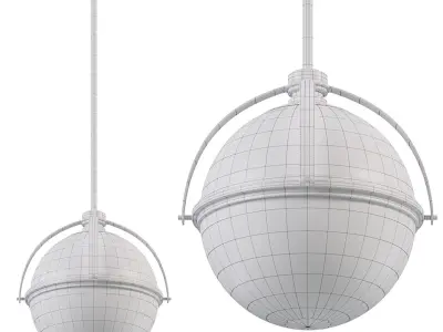 Meridian Globe Pendant By Quorum 3D model