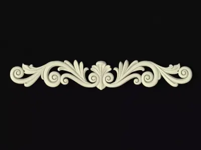 dekor shabby chic ornate border 3D model