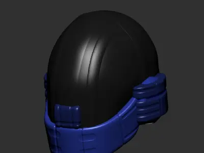 High quality scifi helmet high poly sculpt 3d printable 3D model buy