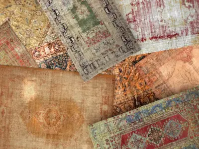 Carpets vintage turkish vol 01 3D model