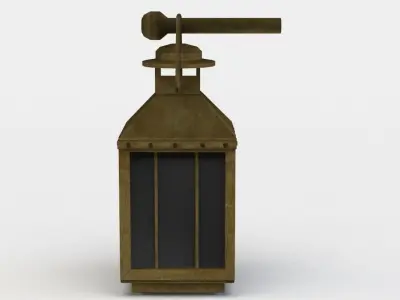 Lantern metal Low-poly 3D model