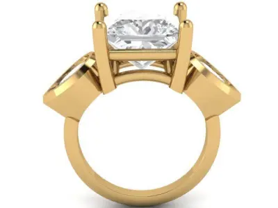 luxuary ring with unique desing 3D print model