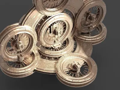 Ancient Alien Star Ring 11  3D model