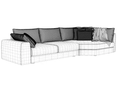 Modern corner sofa 3D model