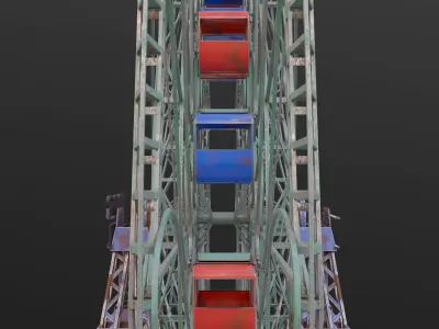 Wonder Wheel - Ferris Wheel Free 3D model