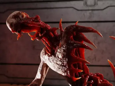 Dead Space Necromorph Low-poly 3D model