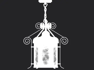 a Lamp pendant light with ornate design Low-poly 3D model