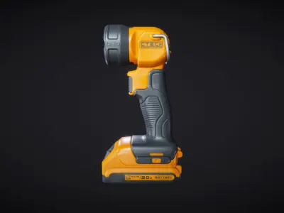 Cordless Work Torch 01 Active 3D model