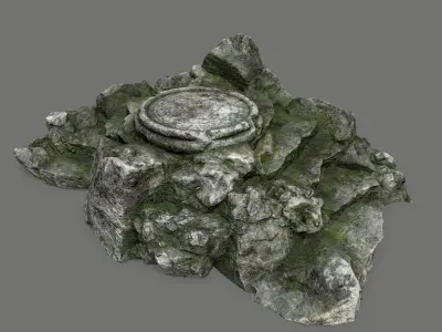 Ladder Ruin Low-poly 3D model 11
