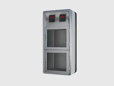 Metal Cabinet Pack Low-poly 3D model
