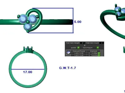 Light weight ring model  3D print model