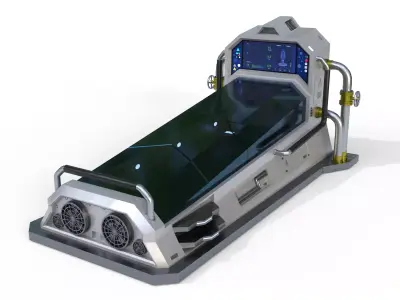 Sci-Fi Cryopod - Capsule Low-poly 3D model