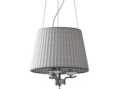 Hanging chandelier ideal lux pegaso sp3 bianco 059235 3D model