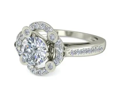 Women Wedding Engagement Ring 3D print model 23