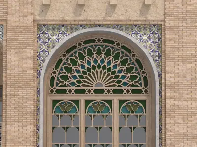 Arabic-Turkish-Persian Mansion 3D Model of Qajar House set 509 3D model