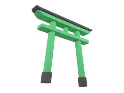 Torii v1 003 Low-poly 3D model
