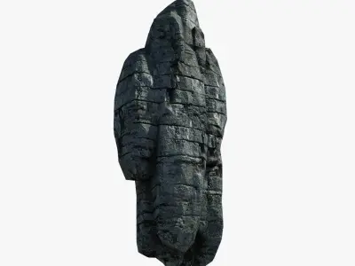 Rocky Cliff  Low-poly 3D model