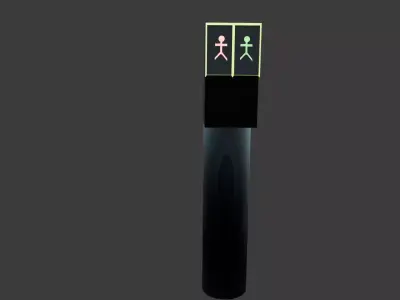 Pedestrian Crossing Traffic Urban 3D Model FBX OBJ Blend Low-poly 3D model