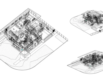 Wooden Bungalow House 3D model