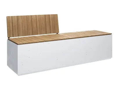 Concrete benches 3D model