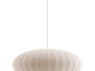 Japanese Silk Pendant Light 3D model