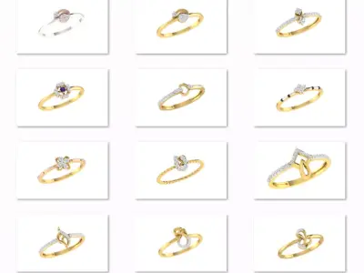 64 - 3DM  STL RING MODEL LESS THAN 2GM LIGHT WT  3D print model