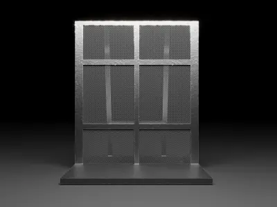 Concert Event Barrier  Low-poly 3D model