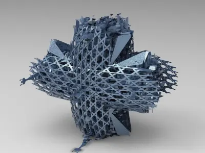 Diamond Cyberpunk Boss tower 1 3D model