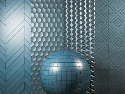 4K Marca Corona 4D Ceramic Tiles texture - 5 Patterns - Seamless Texture