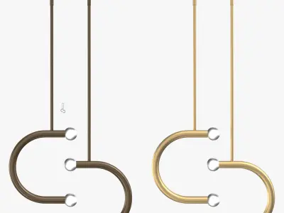 Bower Double Pendant C Lights 3D model