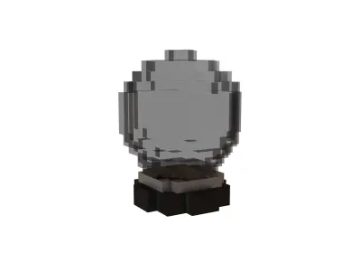 Voxel Crystal Ball V1 004 Low-poly 3D model