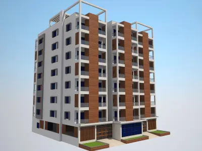 Apartment building 15 3D model