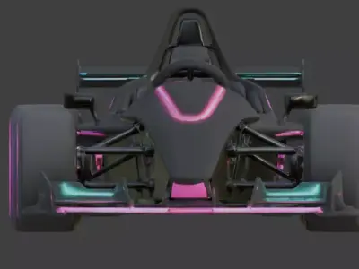 Cyberpunk Neon Go Kart 3D Model v02 Low-poly 3D model