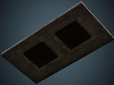 Manhole 2B Low-poly 3D model