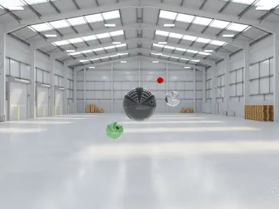 HDRI - Industrial Warehouse Interior 11b - 8192x4096 Texture