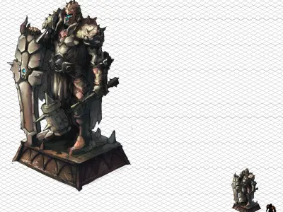 Evil Creator - Stone - Advanced Death Knight 05 3D model