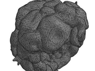 SciFi Bioluminescent Alien Cell Low-poly 3D model