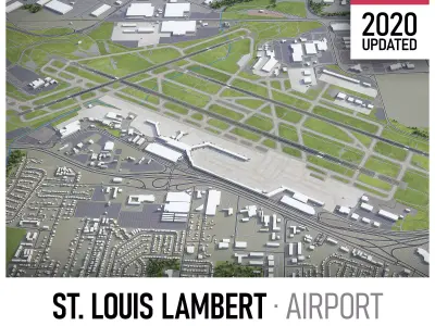 St Louis Airport Low-poly 3D model
