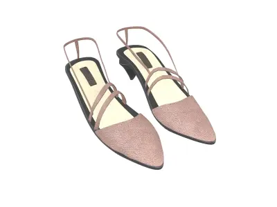Medium Heel Shoes v2 002 Low-poly 3D model