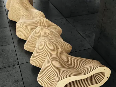 Parametric bench lecalo 3D model