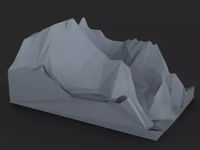 Low Poly Mountain 3D print model