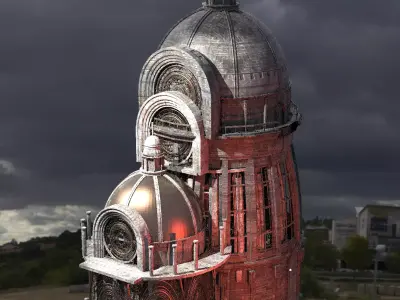 Observatory Tower  Dome Temple  3D model
