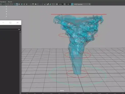 Animated Liquid Tornado 3D model