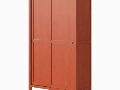 HEMNES Wardrobe with 2 sliding doors 3D model